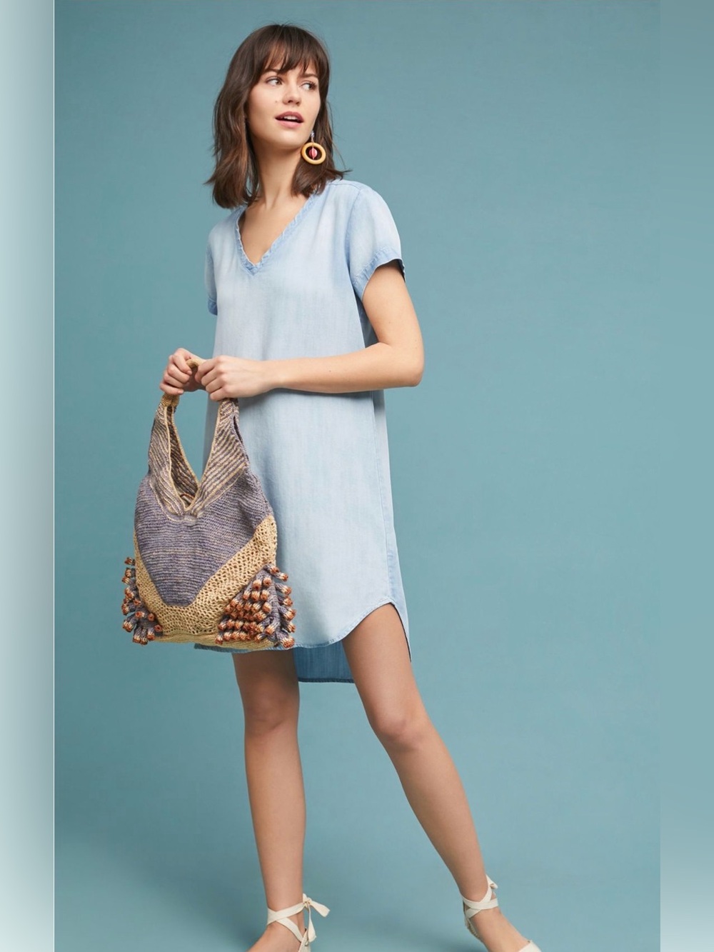 Anthropologie cloth & stone Black Tunic Dress | Size Medium |